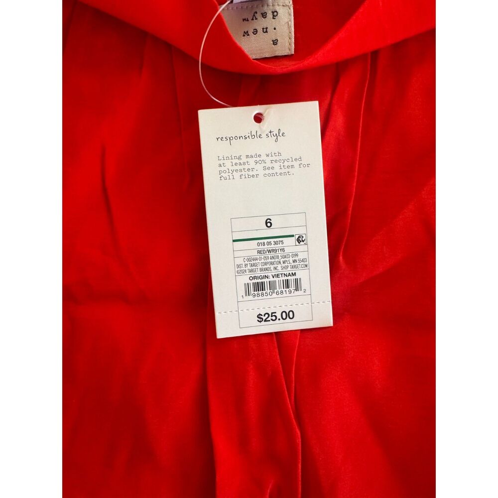 Red Mini Bubble Skirt - A New Day - Womens size 6 NWT - Preppy tenniscore - Picture 5 of 8